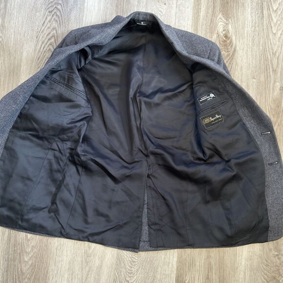 Squire Shop Wool Tweed Blazer Mens Size 38 Gray Made In USA Suit Jacket Vintage - Picture 6 of 11